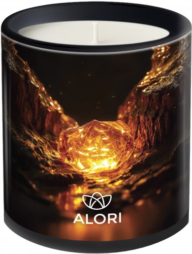 Sojakerze – Amber Wood – schwarz 300 ml