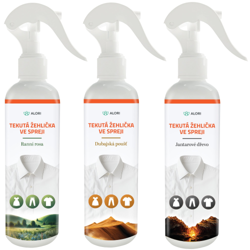 Textilglätter-Spray – Set mit drei Düften 2+1 gratis