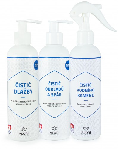 Set für ein sauberes Badezimmer
